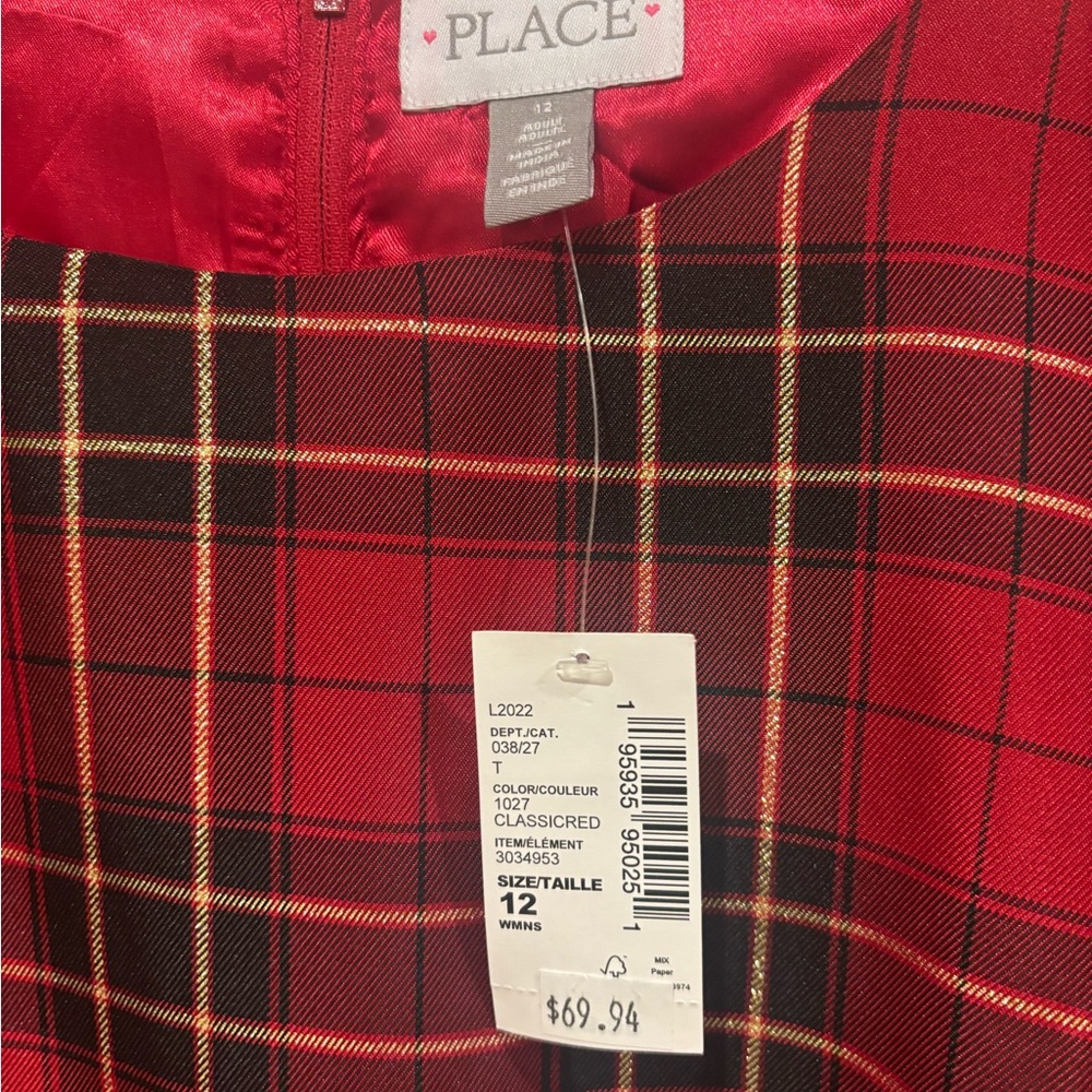 Women’s sz 12 Christmas dress NWT - Picture 2 of 2